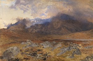 Snowdon nach einem April-Hagelsturm