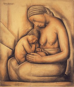 Indische Mutter, ca. 1936 von Alfredo Ramos Martinez