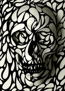 Schatten-Schädel-Formen