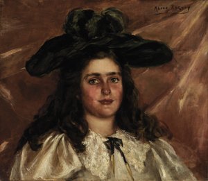 Laura Alice mit großem Hut, ca. 1892-1895 von Alice Pike Barney
