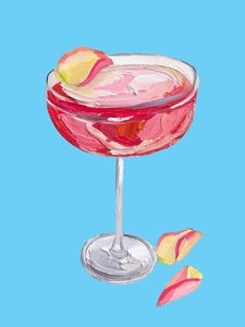 Lebendiger pinker Cocktail