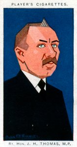 James Henry Thomas, britischer Gewerkschafter und Politiker, 1926
