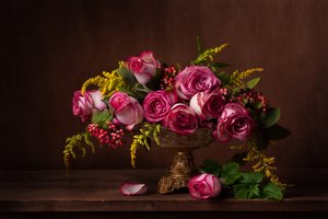Stimmungsvolle rosa Rosen von Alina Lankina