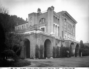 Die Terrasse der Villa Madama, Rom