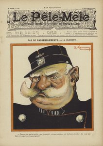 Pas de rassemblements. Illustration für Le Pele-Mele, 1902