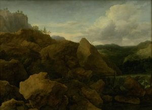 Gebirgslandschaft mit Wasserfall