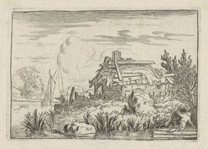 Verfallenes Haus am Wasser