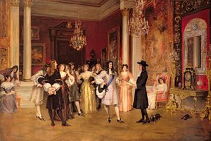 William Penn (1644-1718) erhält die Charta von Pennsylvania von König Karl II. von England von Allan Stewart