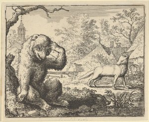Renard macht sich über den Bären lustig, 1650-75 von Allart van Everdingen