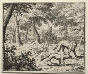 Reineke Fuchs: Die Verteidigung von Reineke durch den Dachs von Allart van Everdingen