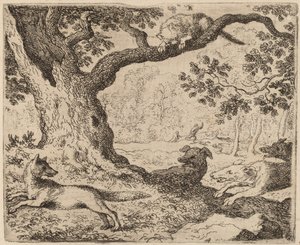 Reynards Vater und die von Hunden verfolgte Katze, wahrscheinlich ca. 1645-1656