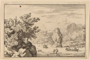 Felsen in der Mitte eines Flusses