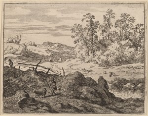 Hirte mit Lamm, wahrscheinlich um 1645-1656 von Allart van Everdingen