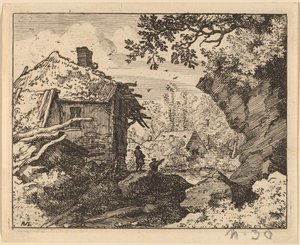 Strohhütte von hinten gesehen