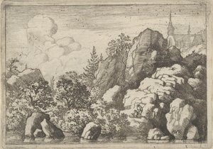 Die Kirche auf dem Hügel, 17. Jahrhundert von Allart van Everdingen