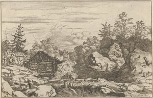 Die Hütten am Ufer, 17. Jahrhundert von Allart van Everdingen