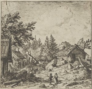 Das Dorf auf dem bergigen Gelände, 17. Jahrhundert von Allart van Everdingen