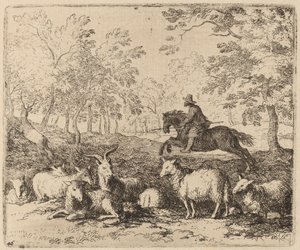 Das Pferd gezwungen, den Hirsch zu verfolgen, wahrscheinlich ca. 1645-1656