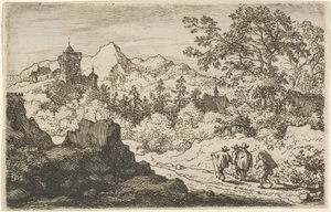 Die drei Männer und der Träger von Allart van Everdingen