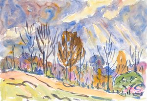 Aquarell Nr. 63, Straße, 1930 von Allen Tucker