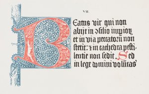 Die Kunst der Lithographie: Psalter - Initiale B, Platte VIII von Alois Senefelder