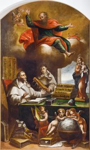 St. Paulus erscheint St. Albertus Magnus und St. Thomas von Aquin, von Alonso Antonio Villamor. Kloster San Esteban, Salamanca