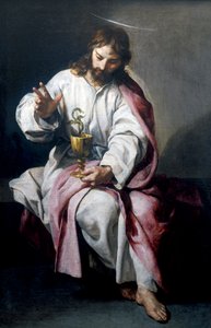 St. Johannes der Evangelist mit dem vergifteten Kelch, 1636 von Alonso Cano