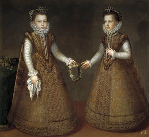 Die Infantinnen Isabel Clara Eugenia und Catherine Michelle von Spanien von Alonso Sánchez Coello