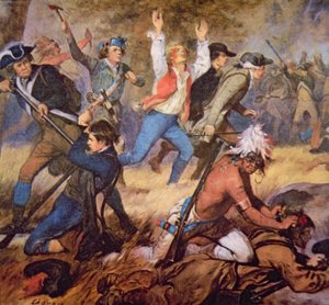 Das Massaker im Wyoming Valley im Juli 1778 (Detail)