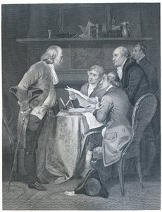 Entwurf der Unabhängigkeitserklärung 1776, 1859 von Alonzo Chappel