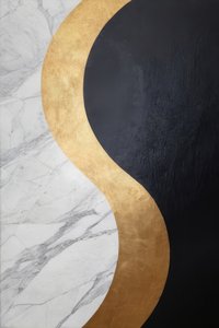 Schwarz Gold Marmor Kurve