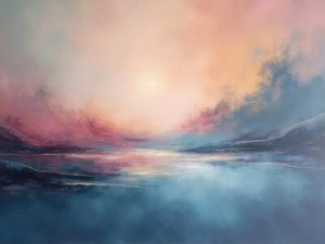 Verträumte Pastelllandschaft