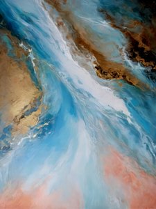 Goldene Wasserspiegelung Abstrakt
