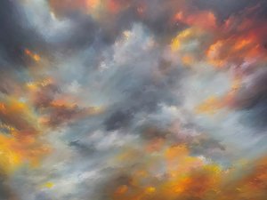 Lebendige Sonnenuntergangswolken