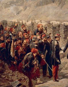 Marschall Patrice MacMahon mit Zouaven in Malakoff von Alphonse Antoine Aillaud