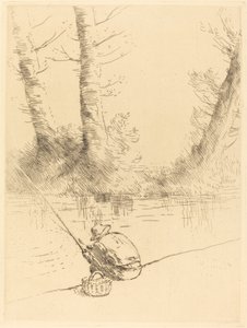 Angler Le pecheur a la ligne von Alphonse Legros