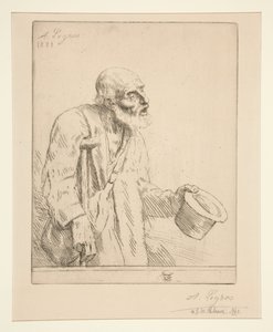 Bettler mit Krücken von Alphonse Legros