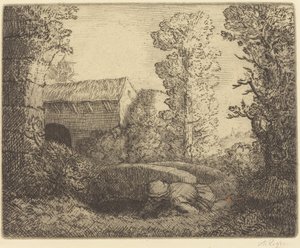 Brücke an der Mühle von Alphonse Legros