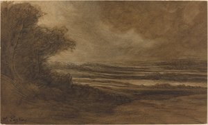 Landschaft in Burgund (Vorderseite) von Alphonse Legros