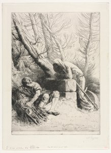 Der Tod und der Holzfäller von Alphonse Legros