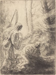 Der Tod und der Holzfäller, 2. Platte von Alphonse Legros