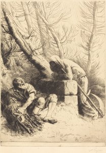 Der Tod und der Holzfäller, 4. Platte (La mort et le bucheron)