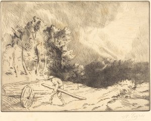 Waldrand in Burgund von Alphonse Legros