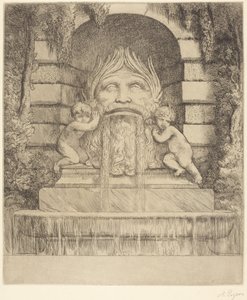 Brunnen: Groteske, Kinder und Becken von Alphonse Legros