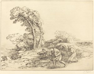 Windstoß Un coup de vent von Alphonse Legros