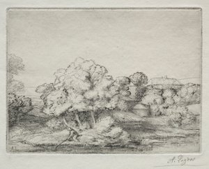 Dorf in der Nähe des Sees von Alphonse Legros