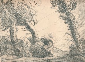 Erntearbeiter von einem Sturm überrascht, ca. 1900, 1923 von Alphonse Legros