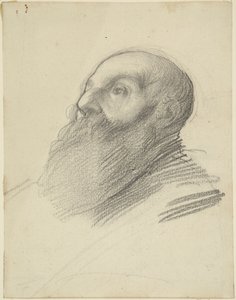 Kopf eines bärtigen Mannes von Alphonse Legros