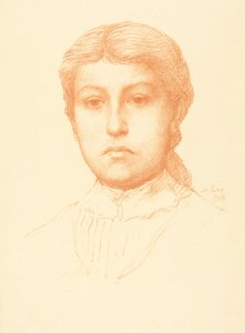 Kopf eines jungen Mädchens von Alphonse Legros