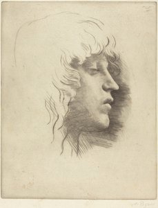 Kopf eines jungen Mädchens (Tête de jeune fille) von Alphonse Legros
